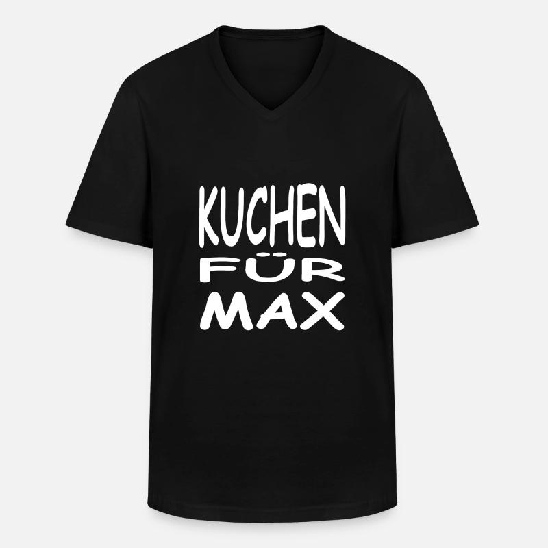 Kuchen - Männer-T-Shirt mit V-Ausschnitt - Schwarz