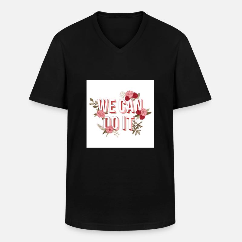 We can Do it - Männer-T-Shirt mit V-Ausschnitt - Schwarz