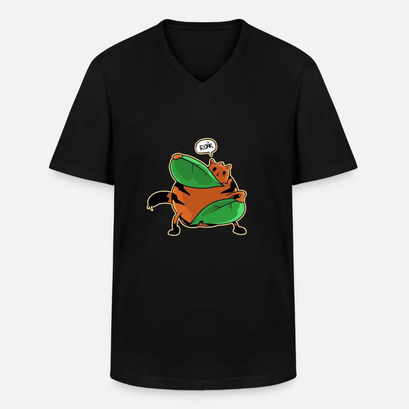 Roar 2 - Männer-T-Shirt mit V-Ausschnitt - Schwarz