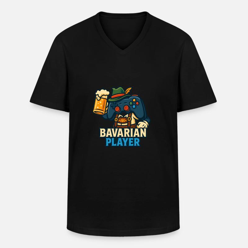 bavarian player - Männer-T-Shirt mit V-Ausschnitt - Schwarz
