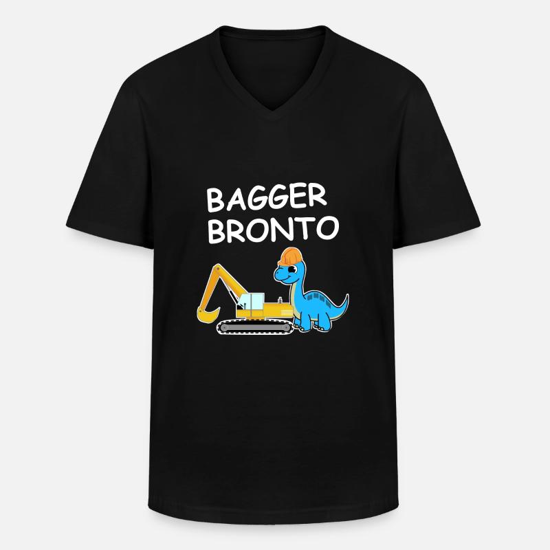 Bagger Bronto - Männer-T-Shirt mit V-Ausschnitt - Schwarz
