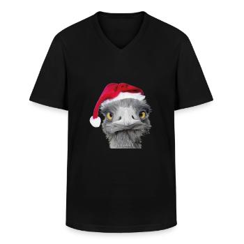 Nikolaus Strauss - Männer-T-Shirt mit V-Ausschnitt - Schwarz - Vorne - AI Model Male 178 dark (178cm)