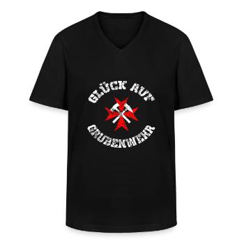 Bergbau Grubenwehr - Männer-T-Shirt mit V-Ausschnitt - Schwarz - Vorne - AI Model Male 178 dark (178cm)