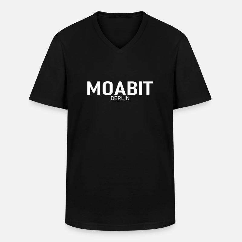 Moabit - Berlin - Germany - Germany - District - Men's V-Neck T-Shirt - black
