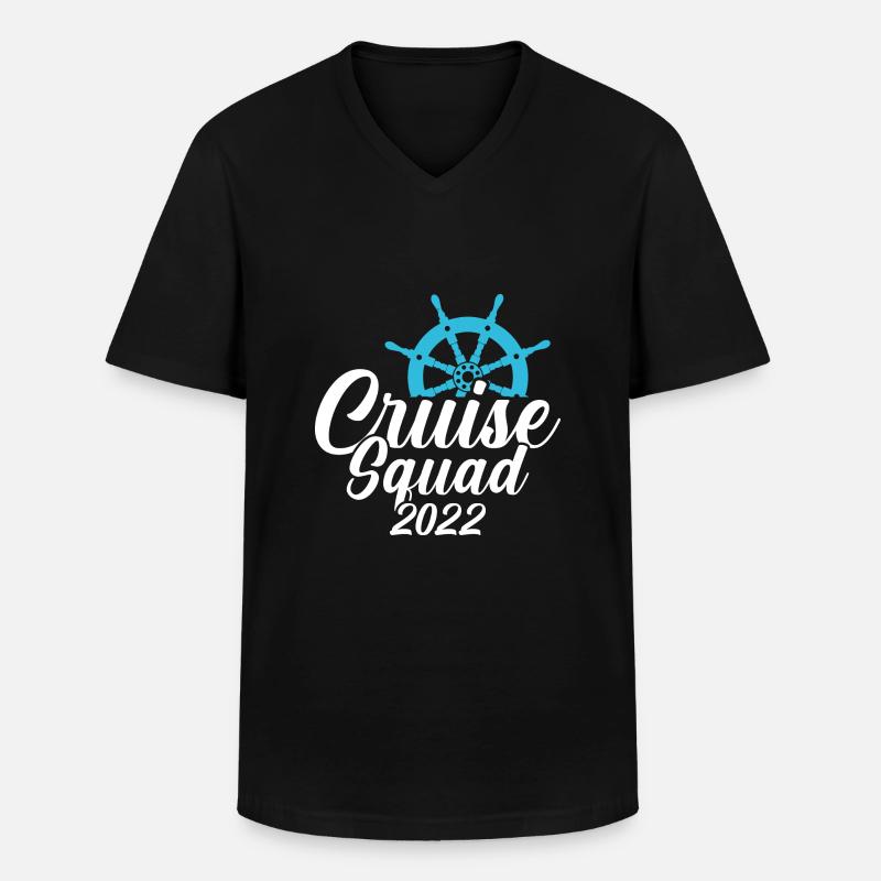 4 Cruise Squad 2022 - Männer-T-Shirt mit V-Ausschnitt - Schwarz