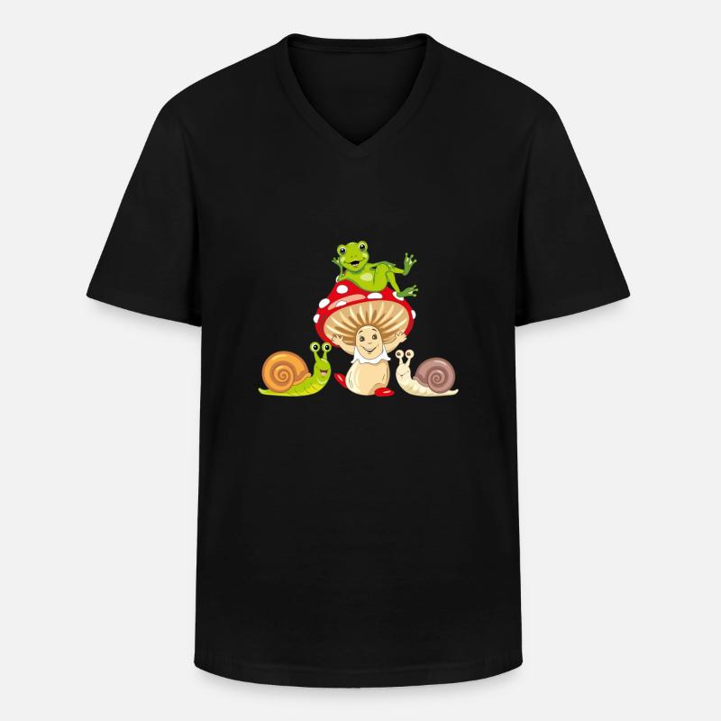 Beste Waldfreunde - Männer-T-Shirt mit V-Ausschnitt - Schwarz