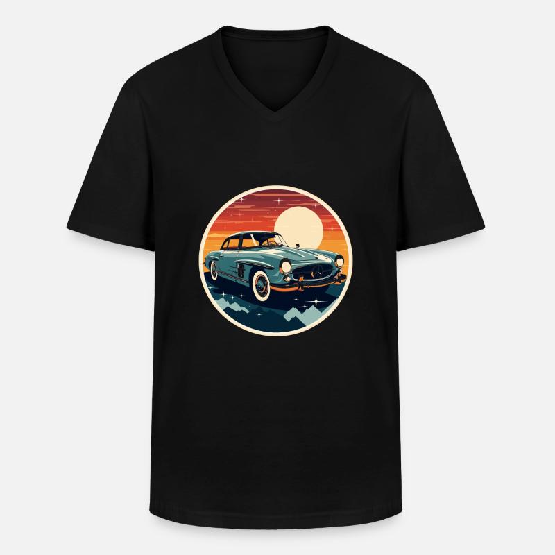oldtimer Klassik - Männer-T-Shirt mit V-Ausschnitt - Schwarz