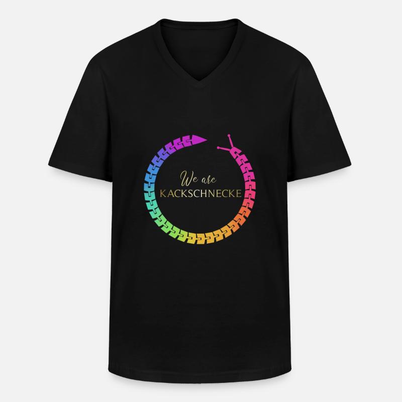 We are kackschnecke - Männer-T-Shirt mit V-Ausschnitt - Schwarz