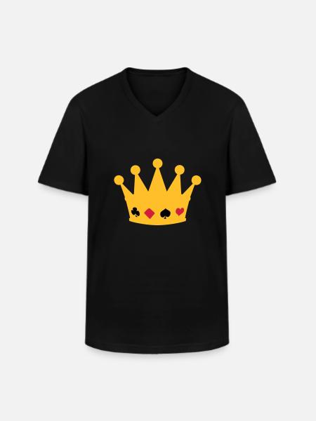 couronne poker crown - Men's V-Neck T-Shirt - black