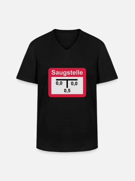 Saugstelle - Männer-T-Shirt mit V-Ausschnitt - Schwarz