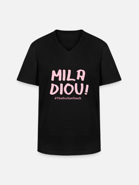 Mila diou !! - T-shirt col V Homme - noir