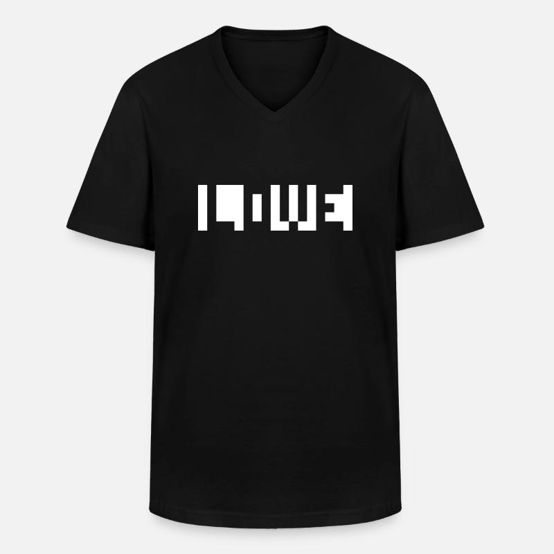 Pixel love - Männer-T-Shirt mit V-Ausschnitt - Schwarz
