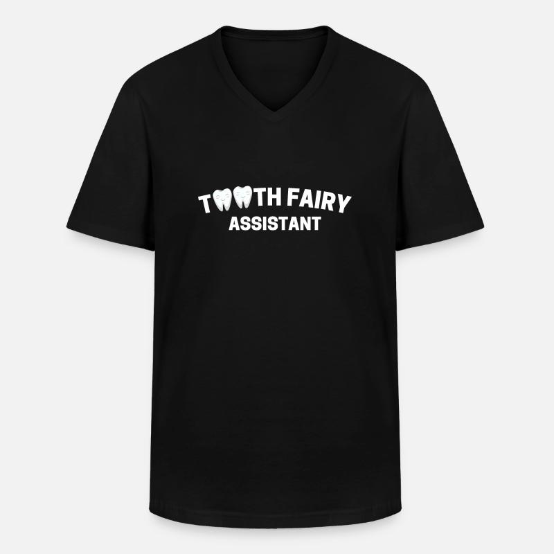 ZAHNFEE ASSISTENT - Männer-T-Shirt mit V-Ausschnitt - Schwarz
