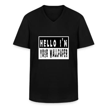 computer quote internet hacking engineer - Männer-T-Shirt mit V-Ausschnitt - Schwarz - Vorne - AI Model Male 178 dark (178cm)