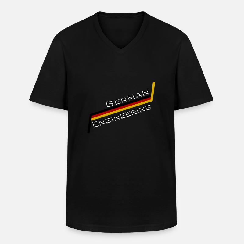 German Engineering - Männer-T-Shirt mit V-Ausschnitt - Schwarz
