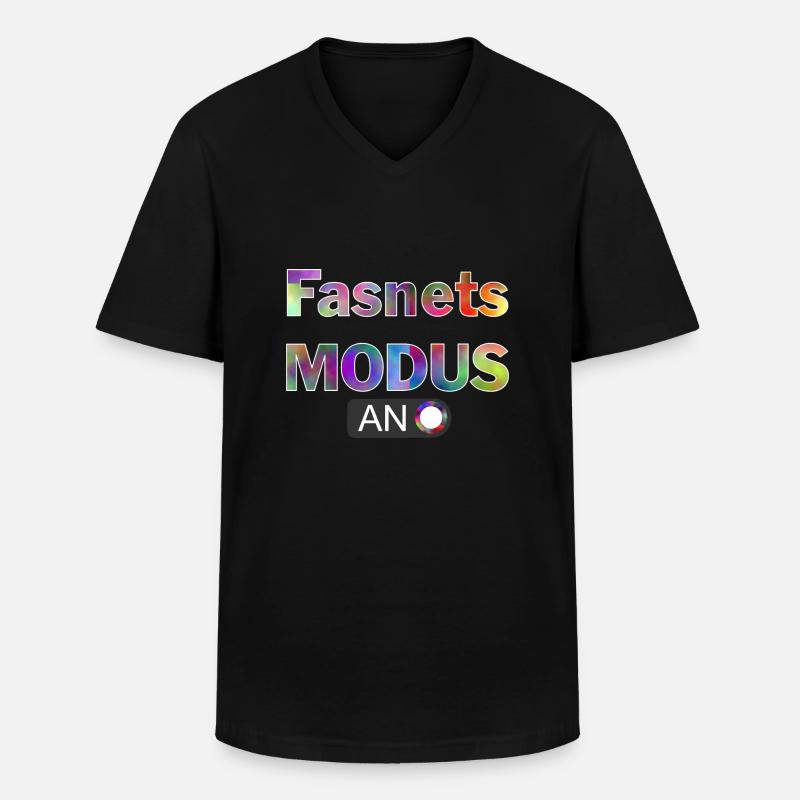 fasnetsmodus - Männer-T-Shirt mit V-Ausschnitt - Schwarz