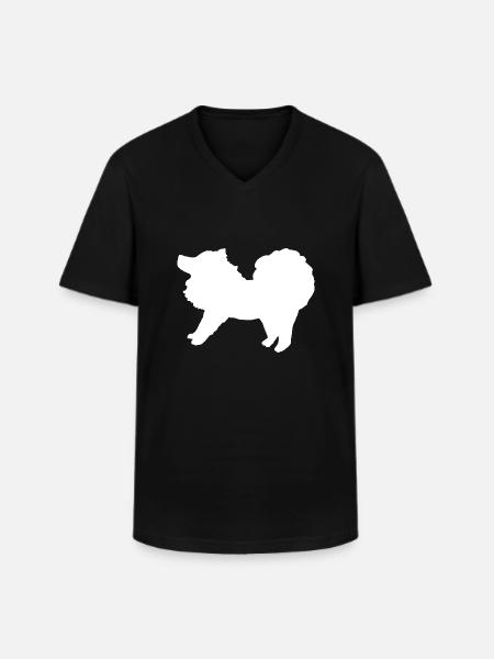 Spitz weiß - Männer-T-Shirt mit V-Ausschnitt - Schwarz
