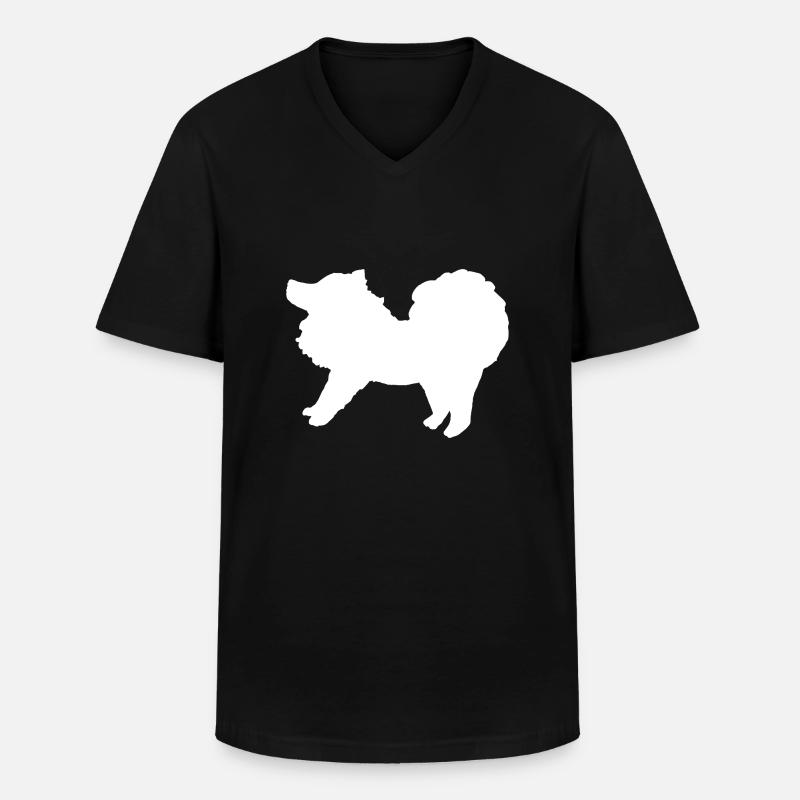 Spitz weiß - Männer-T-Shirt mit V-Ausschnitt - Schwarz