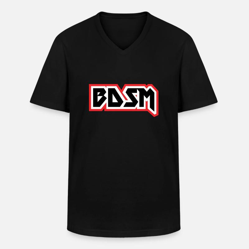 BDSM-Datei - Männer-T-Shirt mit V-Ausschnitt - Schwarz
