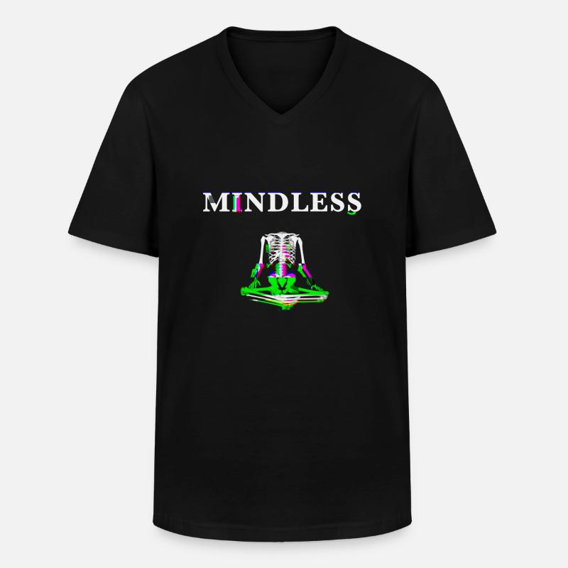 MINDLESS - Männer-T-Shirt mit V-Ausschnitt - Schwarz