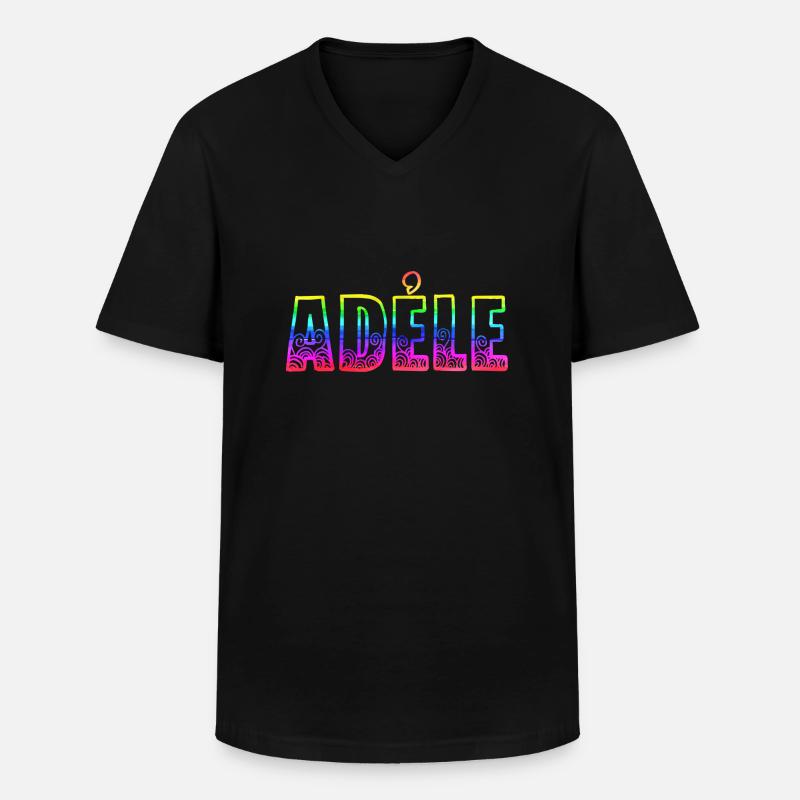 adéle rs rainbow - Men's V-Neck T-Shirt - black