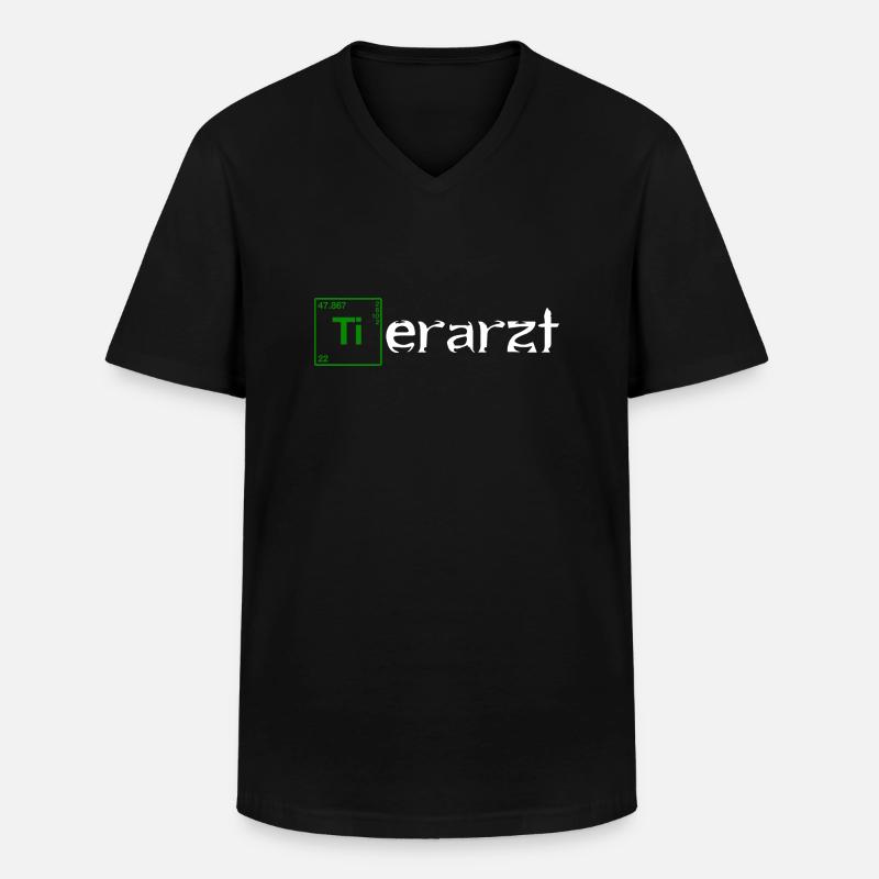 Tierarzt white - Männer-T-Shirt mit V-Ausschnitt - Schwarz