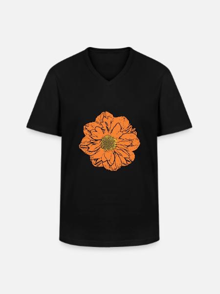Fleur cadeau - T-shirt col V Homme - noir