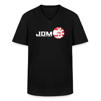 JDM automatique - Supra - T-shirt col V Homme - noir - Devant - AI Model Male 178 dark (178cm)