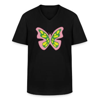 Butterfly of light - Men's V-Neck T-Shirt - black - Front - AI Model Male 178 dark (178cm)