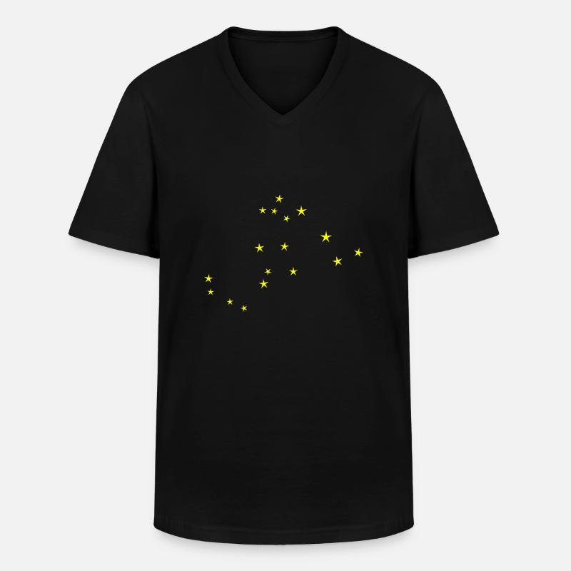 Sternbild Wassermann - Männer-T-Shirt mit V-Ausschnitt - Schwarz