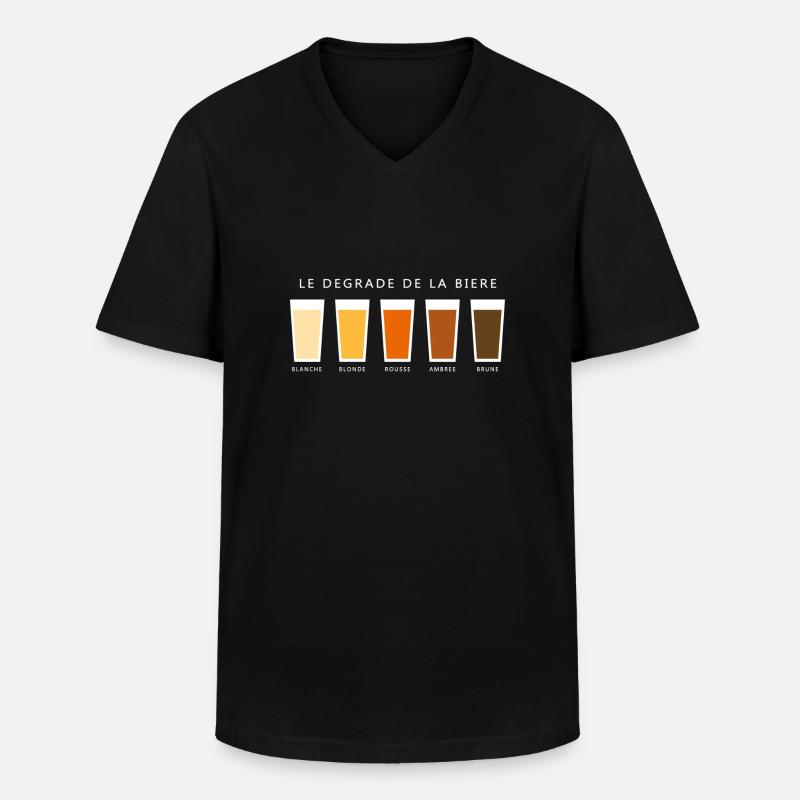Biere degrade beer gradient (dd) - Männer-T-Shirt mit V-Ausschnitt - Schwarz