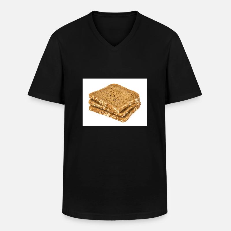 Brot. bread - Männer-T-Shirt mit V-Ausschnitt - Schwarz
