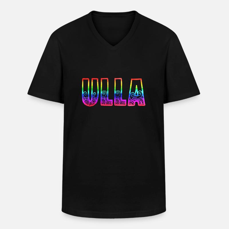 ulla rs regenbogen - Männer-T-Shirt mit V-Ausschnitt - Schwarz