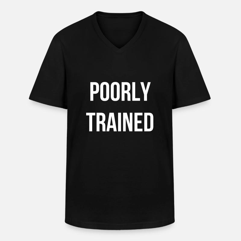 Schlecht ausgebildet englisch - Männer-T-Shirt mit V-Ausschnitt - Schwarz