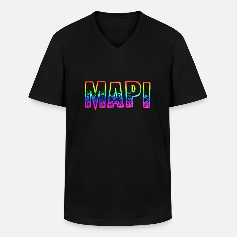 Mapi RS Rainbow - Men's V-Neck T-Shirt - black