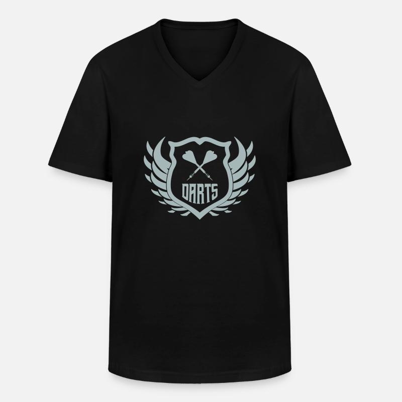 darts crest - Männer-T-Shirt mit V-Ausschnitt - Schwarz