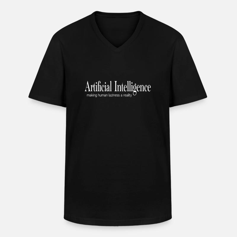 Artificial Intelligence - Männer-T-Shirt mit V-Ausschnitt - Schwarz