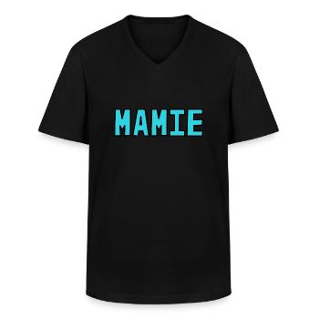 OMA. MUTTERTAG. ALLES GUTE ZUM OMA-TAG. ICH LIEBE DICH - Männer-T-Shirt mit V-Ausschnitt - Schwarz - Vorne - AI Model Male 178 dark (178cm)