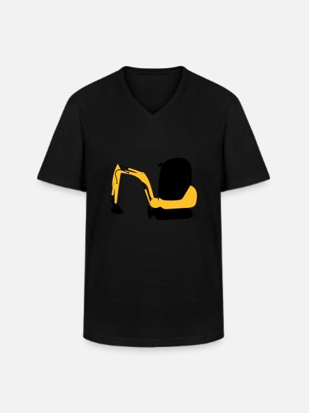 Bagger - Männer-T-Shirt mit V-Ausschnitt - Schwarz