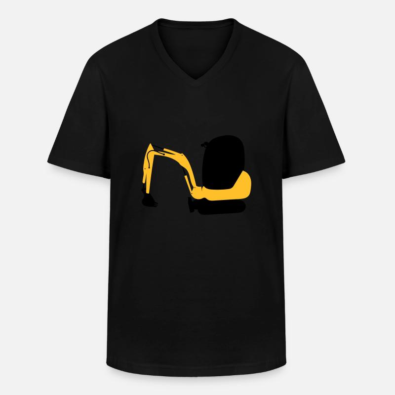 Bagger - Männer-T-Shirt mit V-Ausschnitt - Schwarz