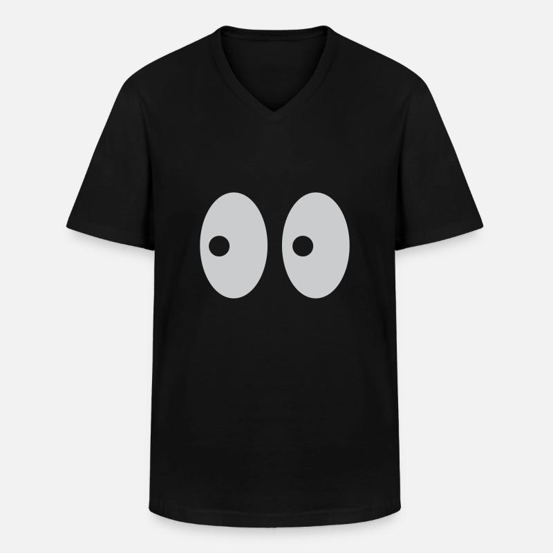 Augen - Männer-T-Shirt mit V-Ausschnitt - Schwarz