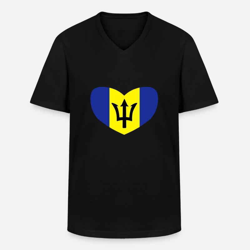 Ich liebe Barbados - Männer-T-Shirt mit V-Ausschnitt - Schwarz