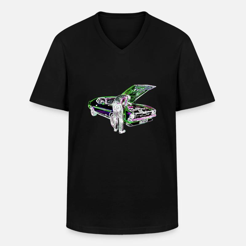 Schrauber Iinvert - Männer-T-Shirt mit V-Ausschnitt - Schwarz