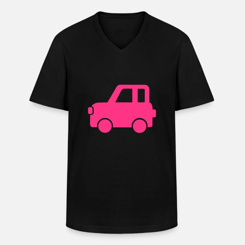 Auto - Männer-T-Shirt mit V-Ausschnitt - Schwarz