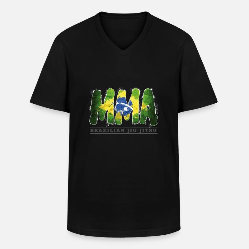 mma brasilien - Männer-T-Shirt mit V-Ausschnitt - Schwarz