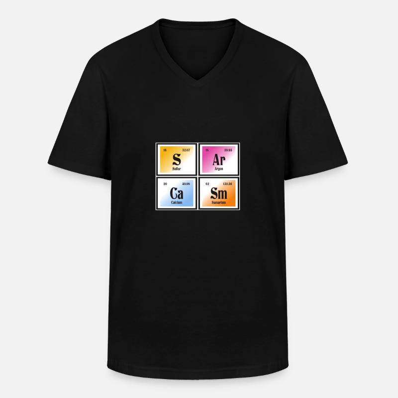 Sarkasmus | Periodensystem der Elemente - Männer-T-Shirt mit V-Ausschnitt - Schwarz