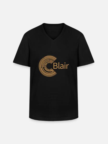 Für Blair - Männer-T-Shirt mit V-Ausschnitt - Schwarz