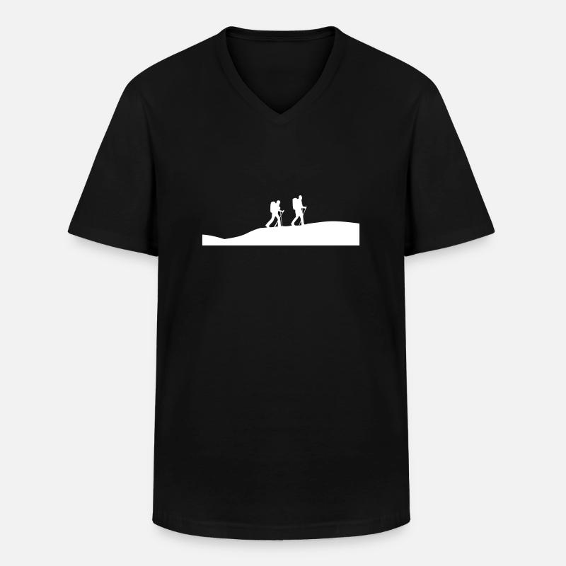 Jakobsweg - Männer-T-Shirt mit V-Ausschnitt - Schwarz