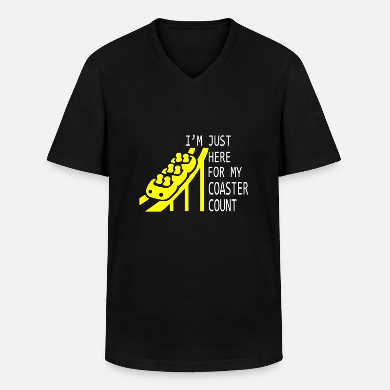 Rollercoaster Roller Coaster - Men's V-Neck T-Shirt - black