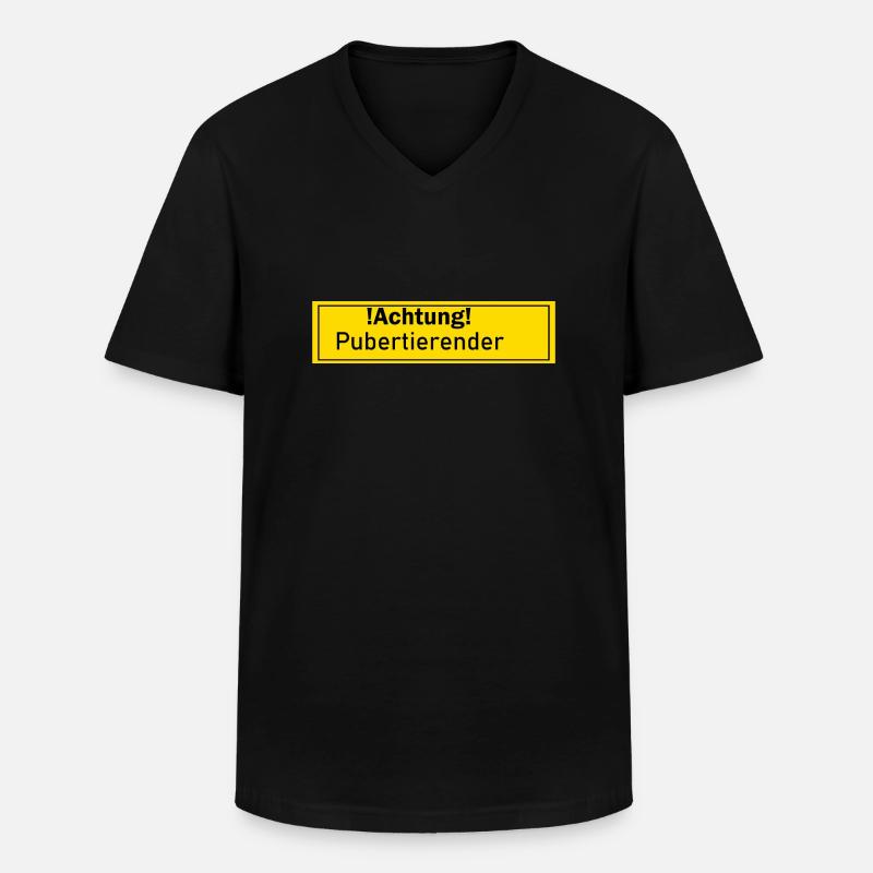 Pubertierender Pubertät Geschenk Geschenkidee Mann - Männer-T-Shirt mit V-Ausschnitt - Schwarz